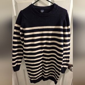 GAP Navy and White Sweater Dress